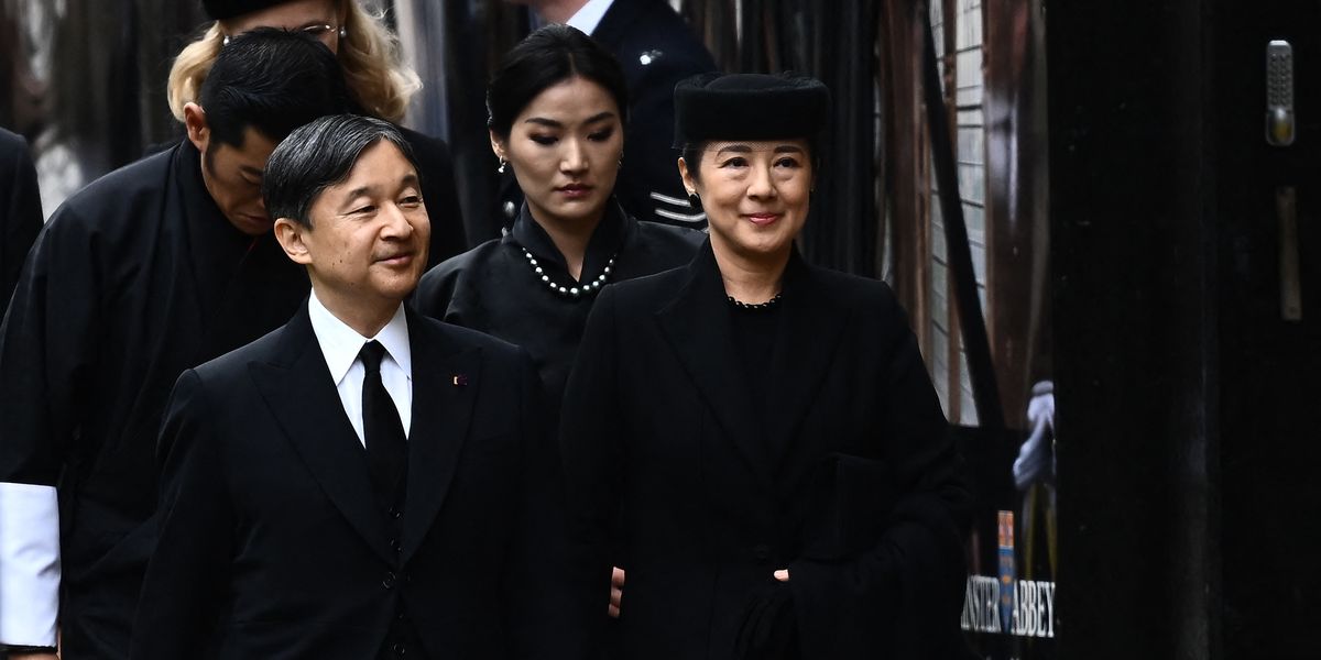日本の徳仁天皇と雅子皇后がエリザベス女王の国葬に出席