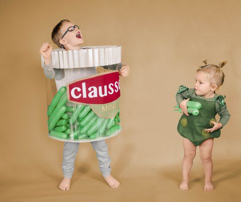 jar of pickles and pickle costumes