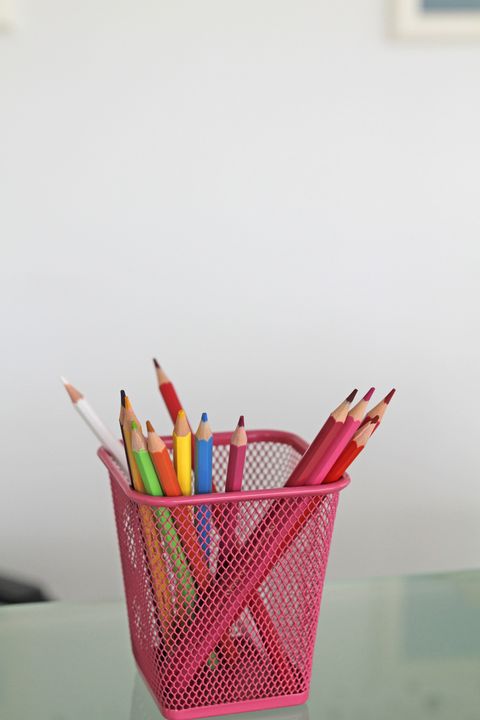 office april fools pranks - Jar With Colored Pencils On Desk
