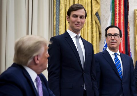 nytunrest  surrounded by leaders of israel and uae, jared kushner makes remakes as president donald trump announces a peace agreement to establish diplomatic ties, with israel and the uae,  thursday, aug 13,  2020  photo by doug millsthe new york times