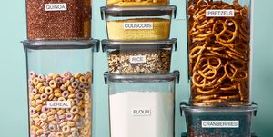 pantry food storage containers with labels