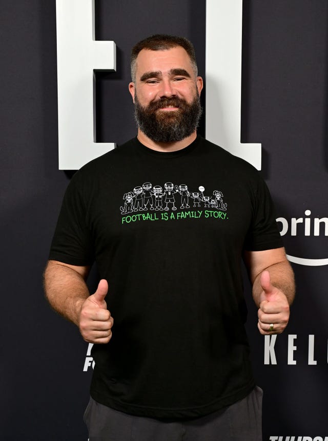 philadelphia, pennsylvania september 08 jason kelce attends thursday night football presents the world premiere of kelce on september 08, 2023 in philadelphia, pennsylvania photo by lisa lakegetty images for prime video