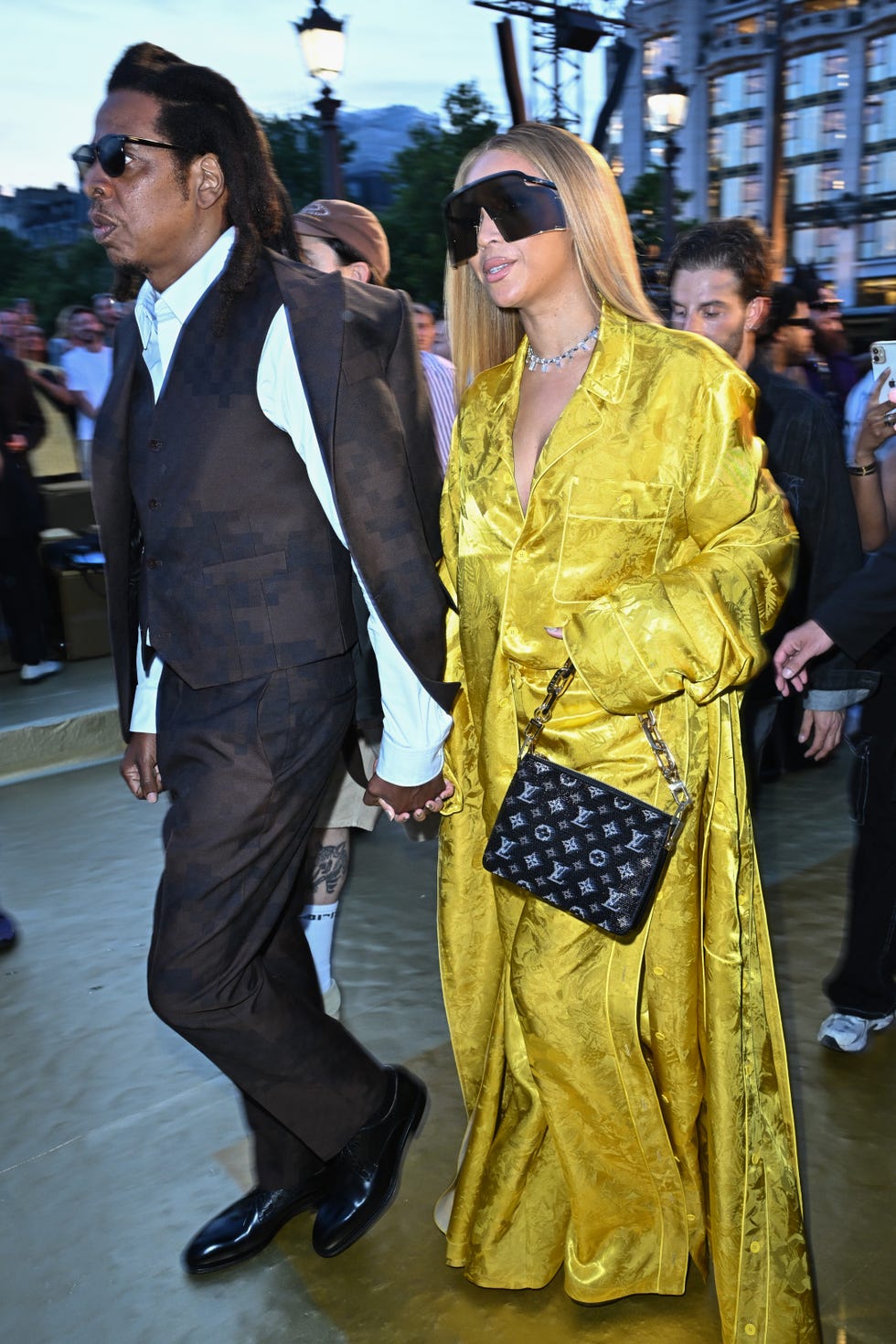 louis vuitton outside arrivals paris fashion week menswear springsummer 2024