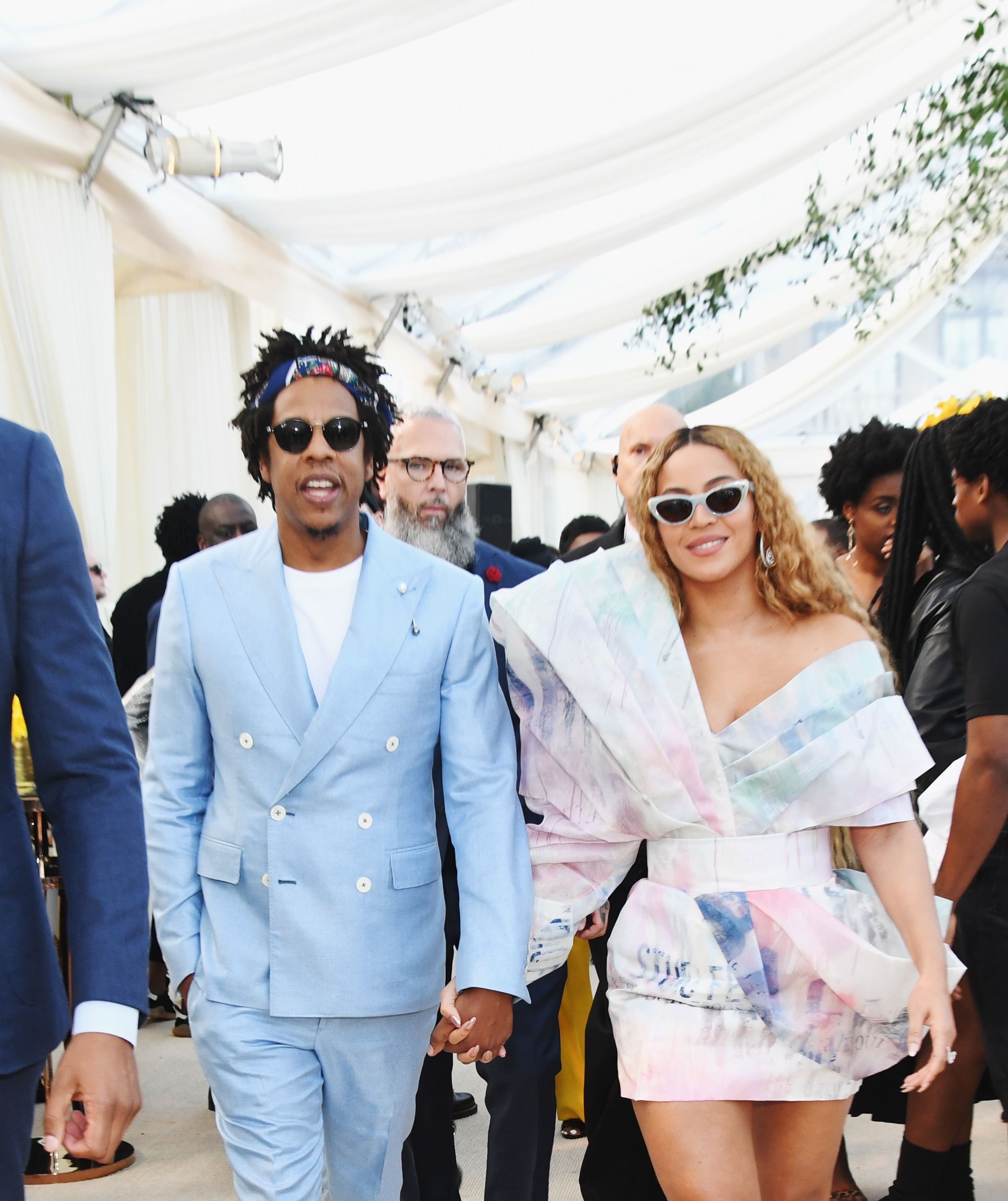 Beyoncé Wears Balmain Attend Nation Brunch with Jay Z