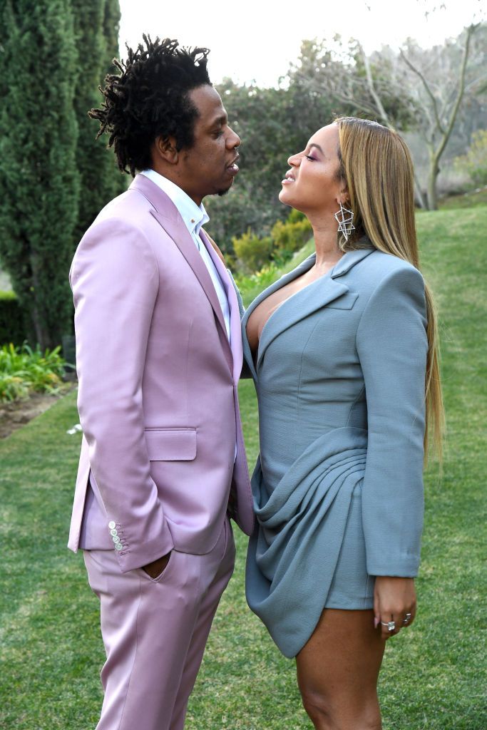 los angeles, california   january 25 l r jay z and beyoncé attend 2020 roc nation the brunch on january 25, 2020 in los angeles, california photo by kevin mazurgetty images for roc nation