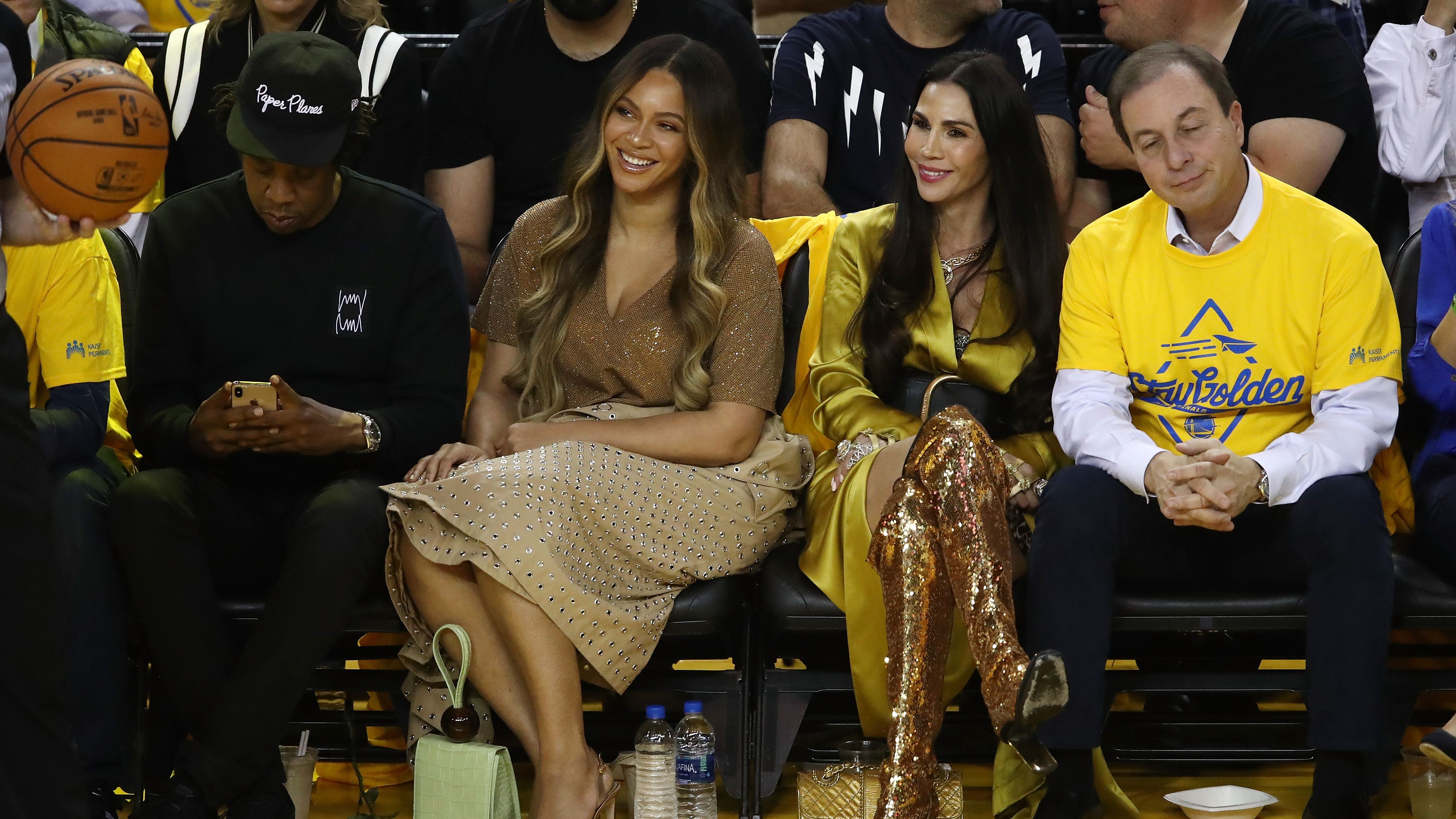 Who's sitting courtside at Warriors games?