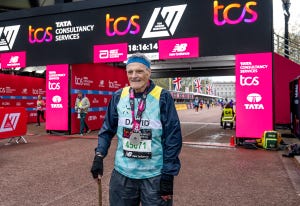 david dicksley, who is 90 years old and this year’s oldest london marathon participant