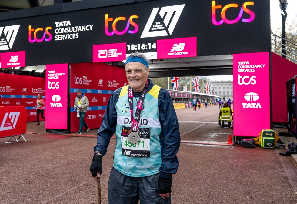 david dicksley, who is 90 years old and this year’s oldest london marathon participant