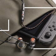 This is an image jbl gaming earbuds with nintendo switch