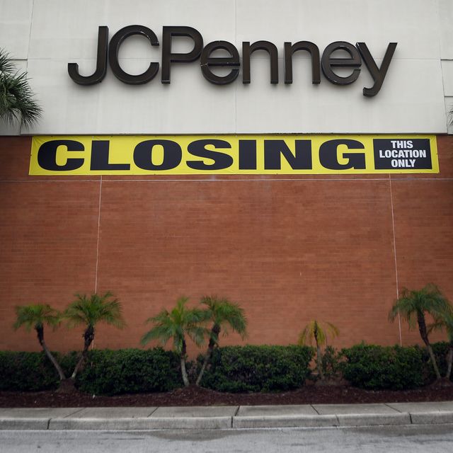 a jcpenney store that is in the process of closing after the