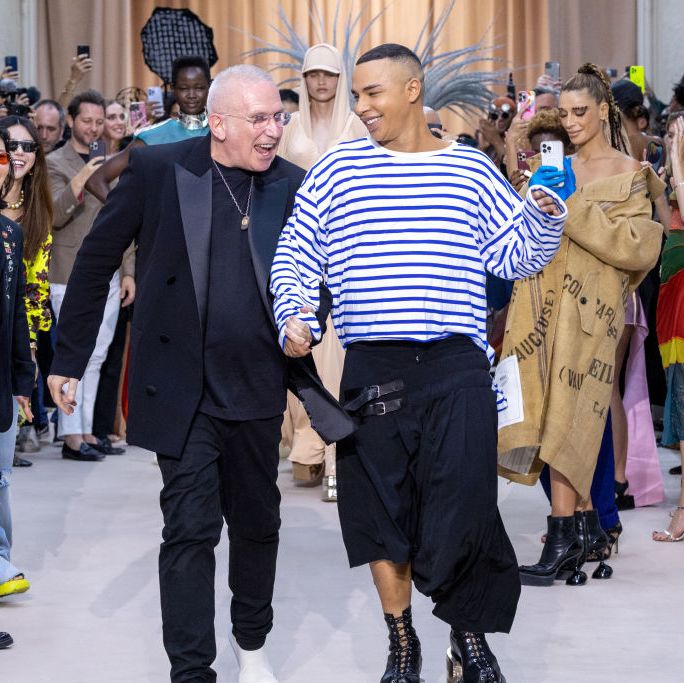Olivier Rousteing Designs a Loving Tribute to Jean-Paul Gaultier