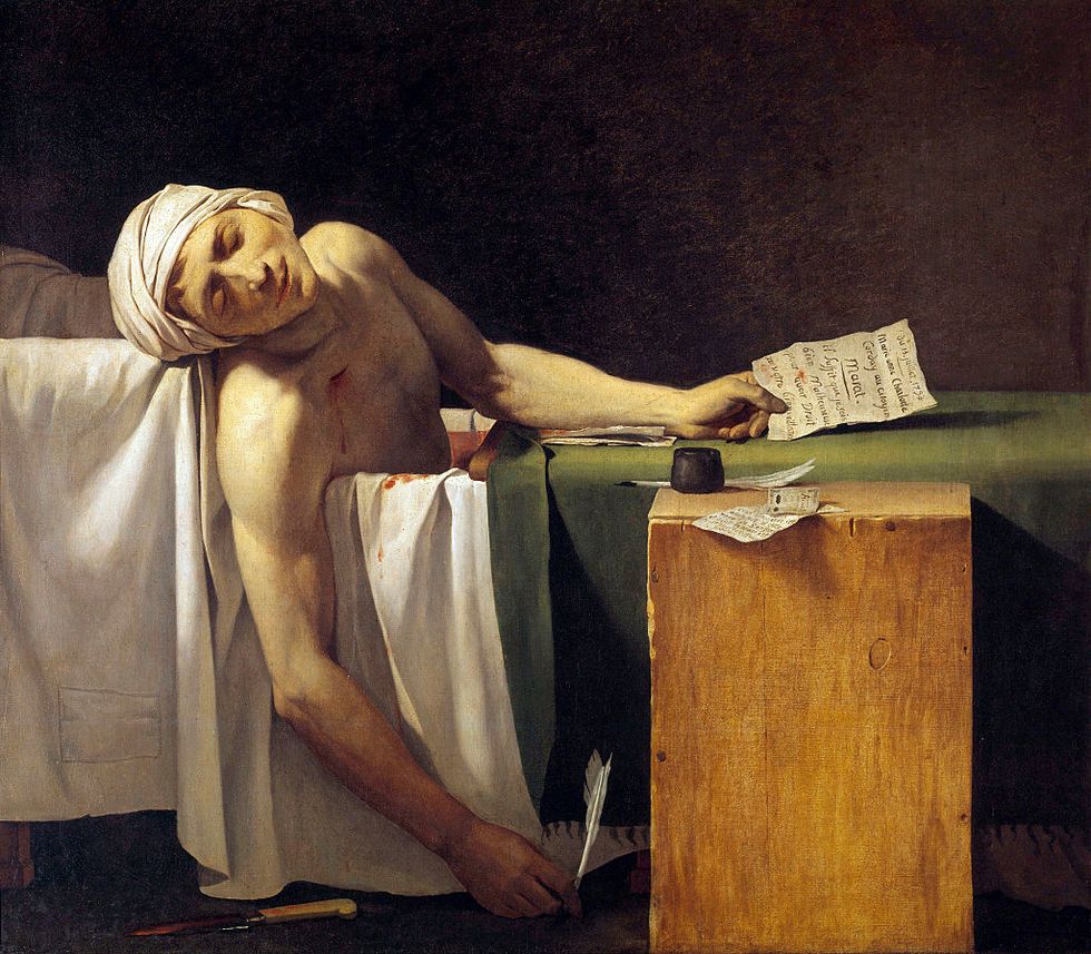 jean paul marat murdered in his bath by jerome martin langlois