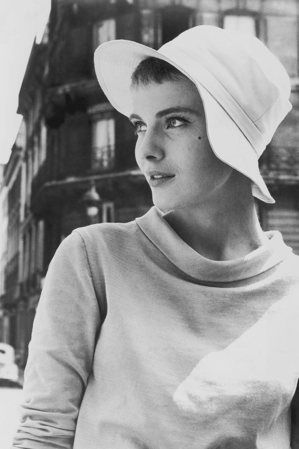 actress jean seberg 1938 1979 pictured wearing a hat and looking to the left of the image, usa, circa 1960 photo by pictorial paradearchive photosgetty images