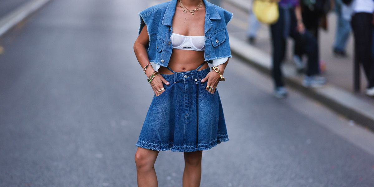 9 Ways to Style a Skirt With Your Favorite Denim Jacket