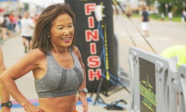 marathon, 70-jarige, chicago, wereldrecord, jeannie rice