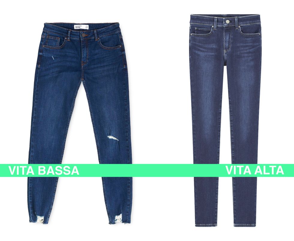la moda autunno 2020 vede spuntare a distanza di vent'anni la tendenza jeans a vita bassa dove punto vita e addominali sono in vista ne siamo proprio sicure