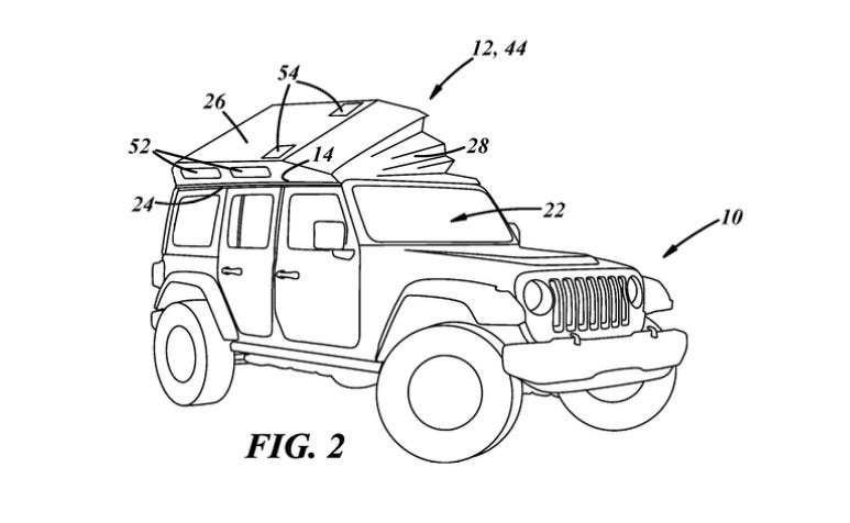 Jeep Leans Further Into Off-Roading with Tent and Trailer Patents