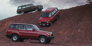 1990 jeep wagoneer, 1990 range rover, 1990 toyota land cruiser