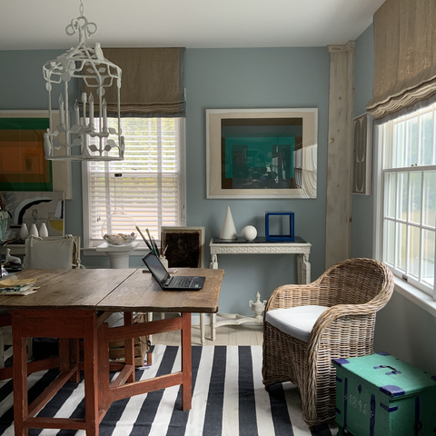 desk in dining room