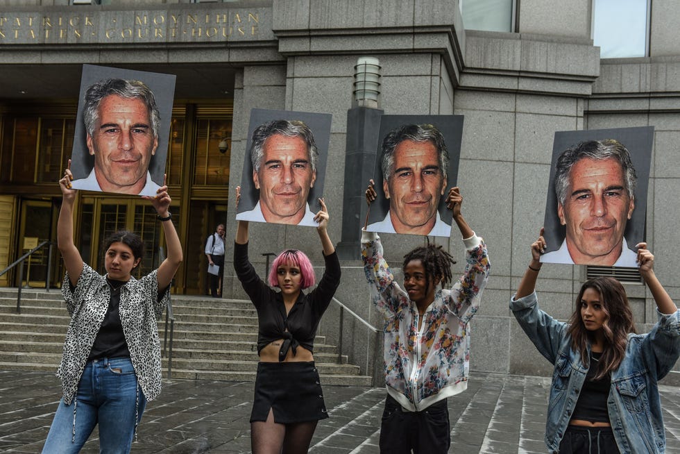 protesta contra jeffrey epstein