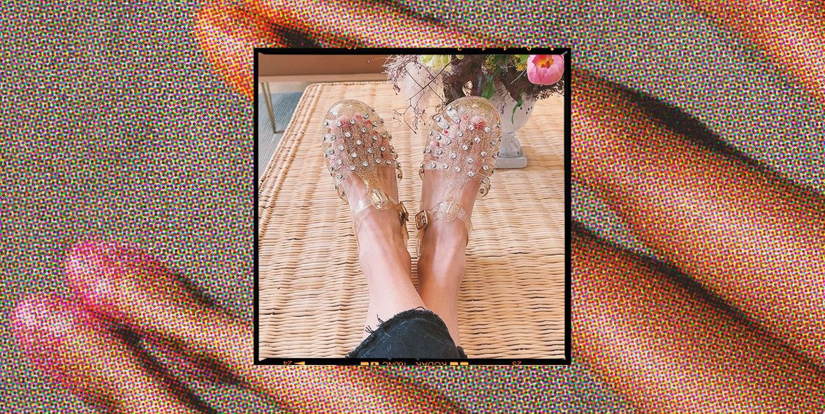 Clear jelly flats on sale