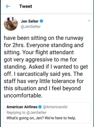 Instagram fitness model Jen Selter kicked off American Airlines flight