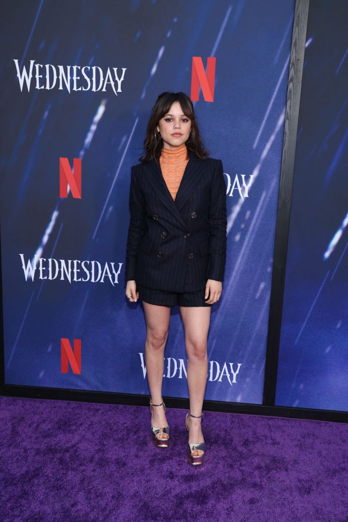 Jenna Ortega Wears a Gothic Wedding Dress to the 'Wednesday' Premiere