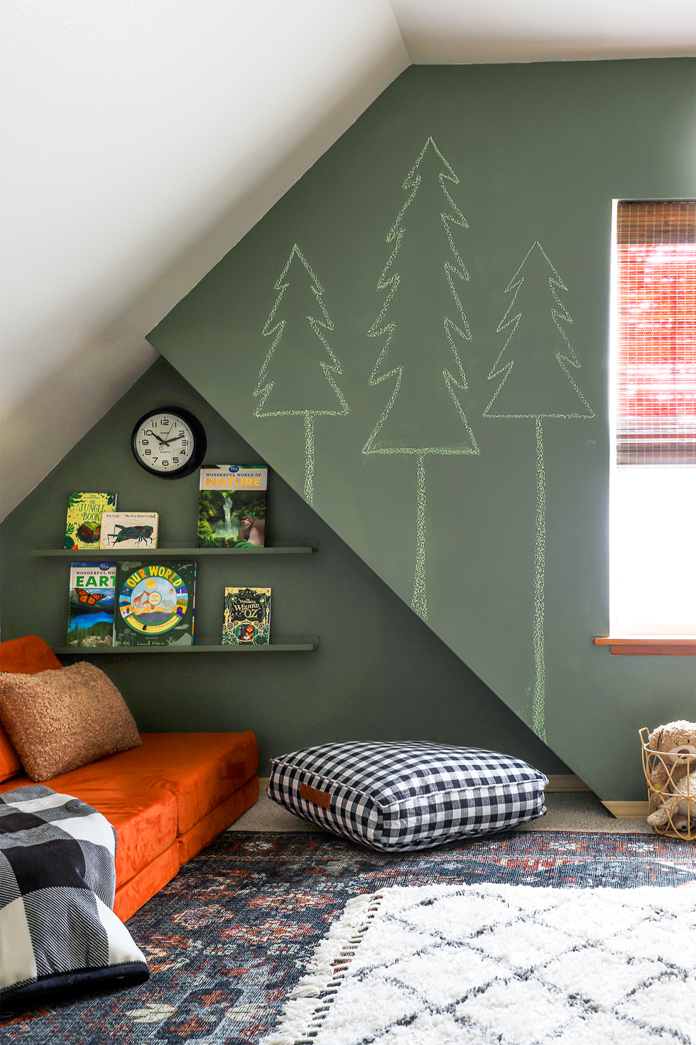 green playroom with chalkboard wall green playroom with chalkboard wall