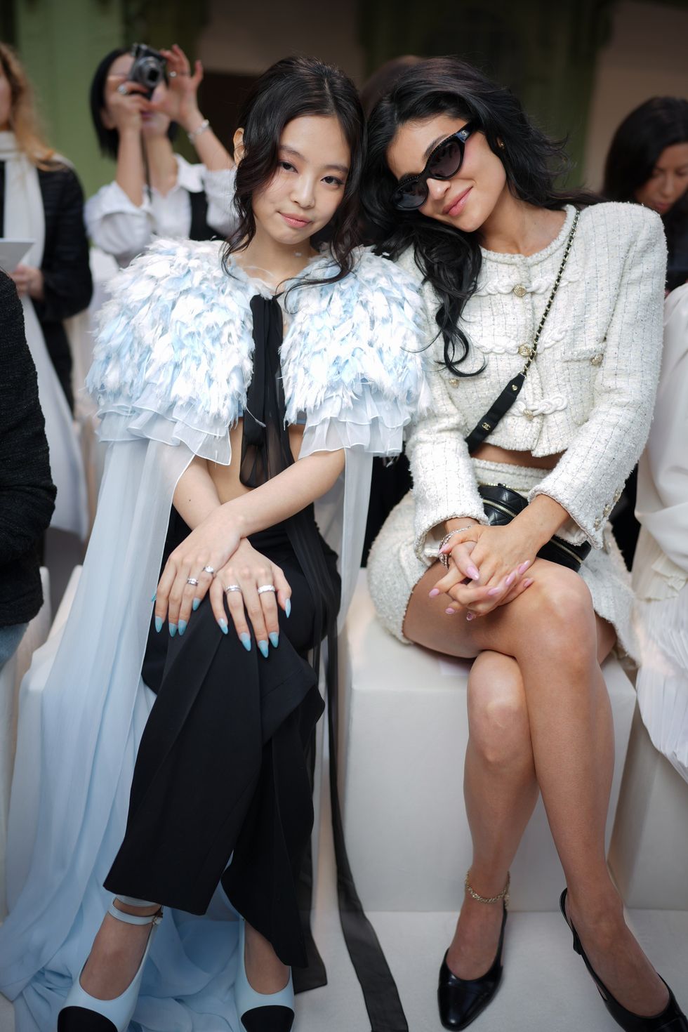 jennie and kylie jenner at chanel's front row for its haute couture spring 2025 show