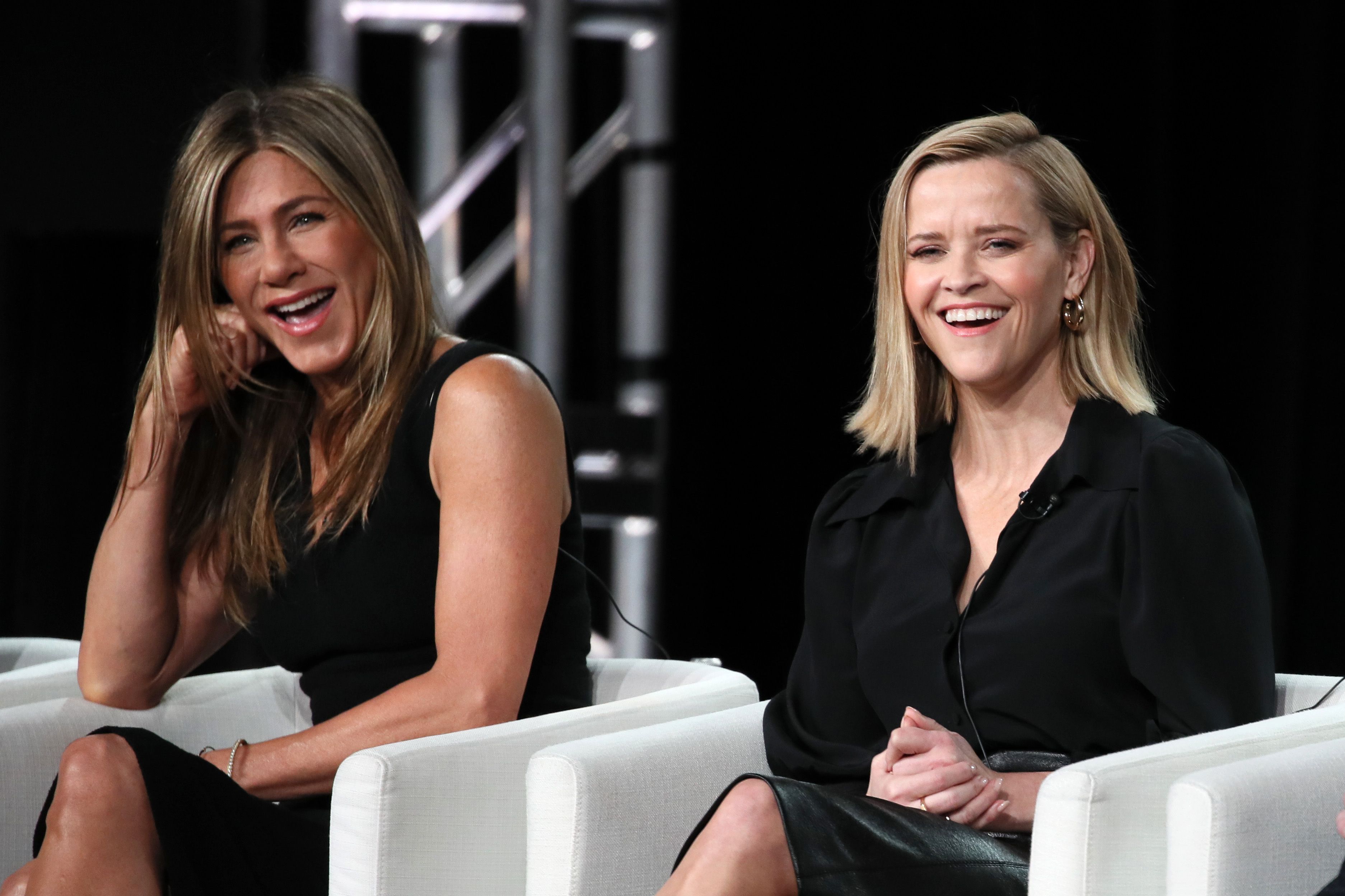Jennifer Aniston & Reese Witherspoon Reunite for 'The Morning Show' — All  the Dish!