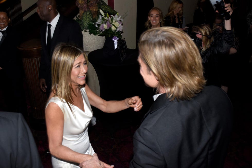 Brad Pitt, Jennifer Aniston reunite at SAG Awards