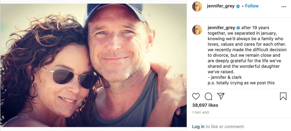 clark gregg and jennifer grey are divorcing after 19 years