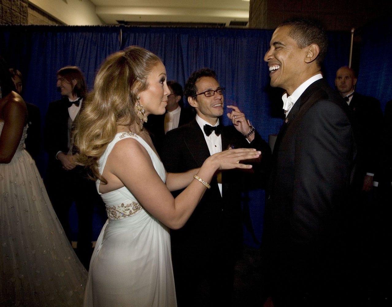 Celebs seen with obama