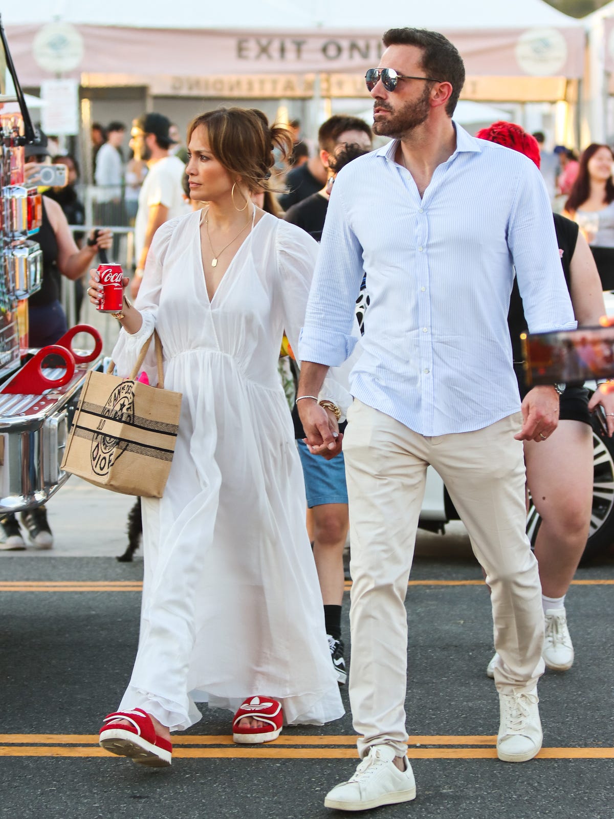 Jennifer Lopez and Ben Affleck Wear Matching White Looks to Nobu Dinner Date In Malibu