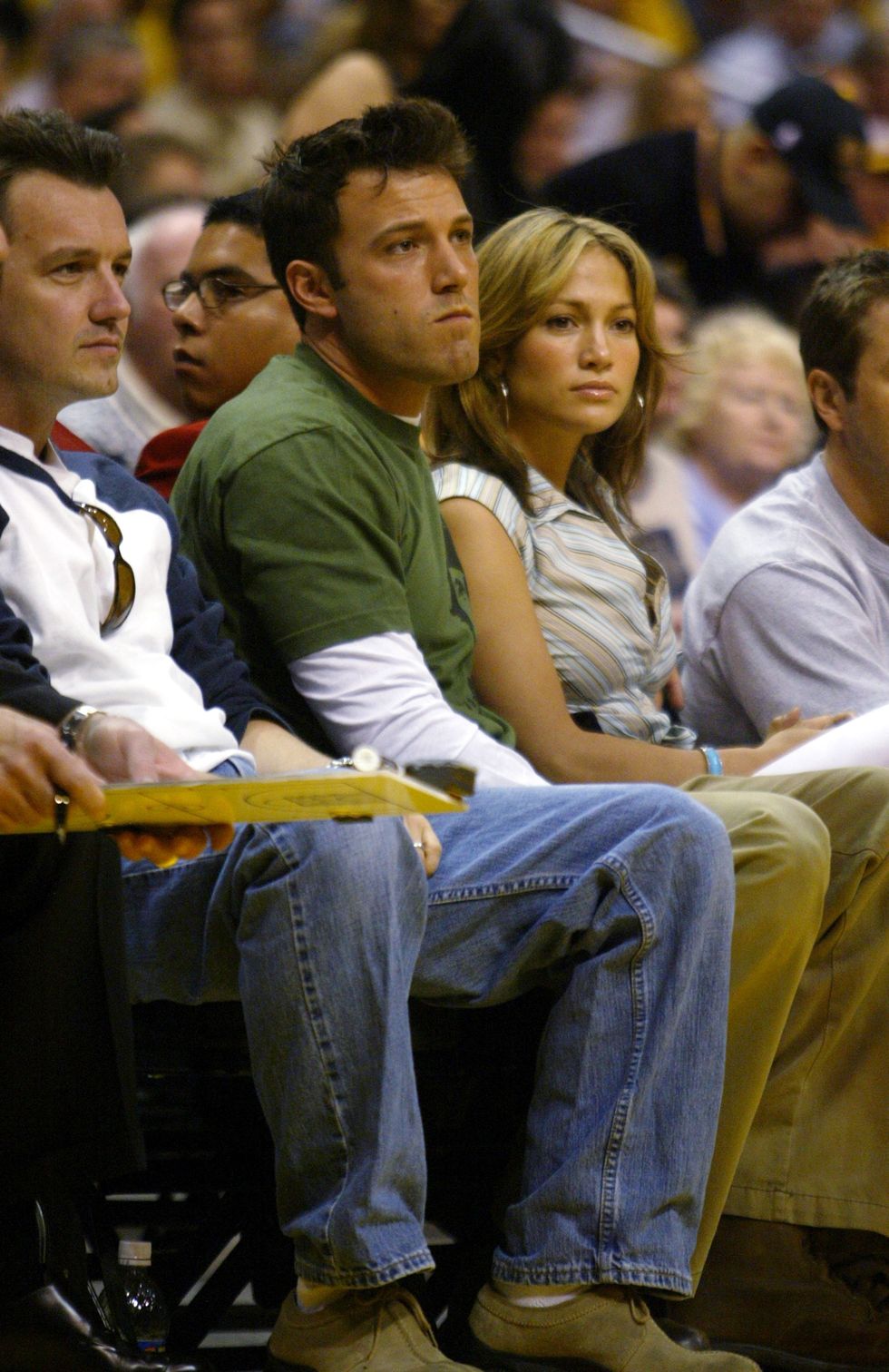 jennifer lopez and ben affleck attend lakers spurs game 4 of western conference semifinals