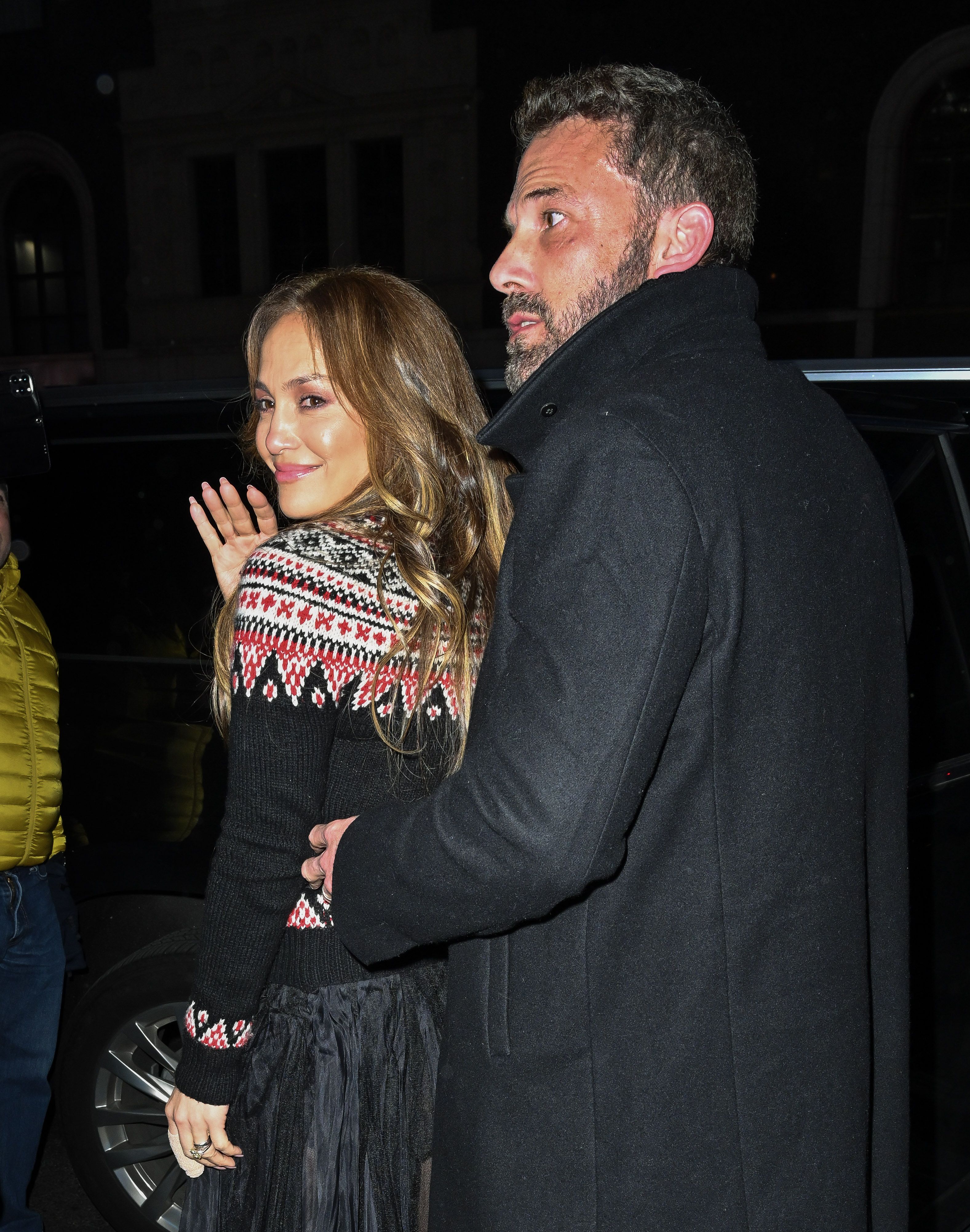 Jennifer Lopez Wears a Fair Isle Sweater on Date Night in NYC with Ben Affleck Get Her Look