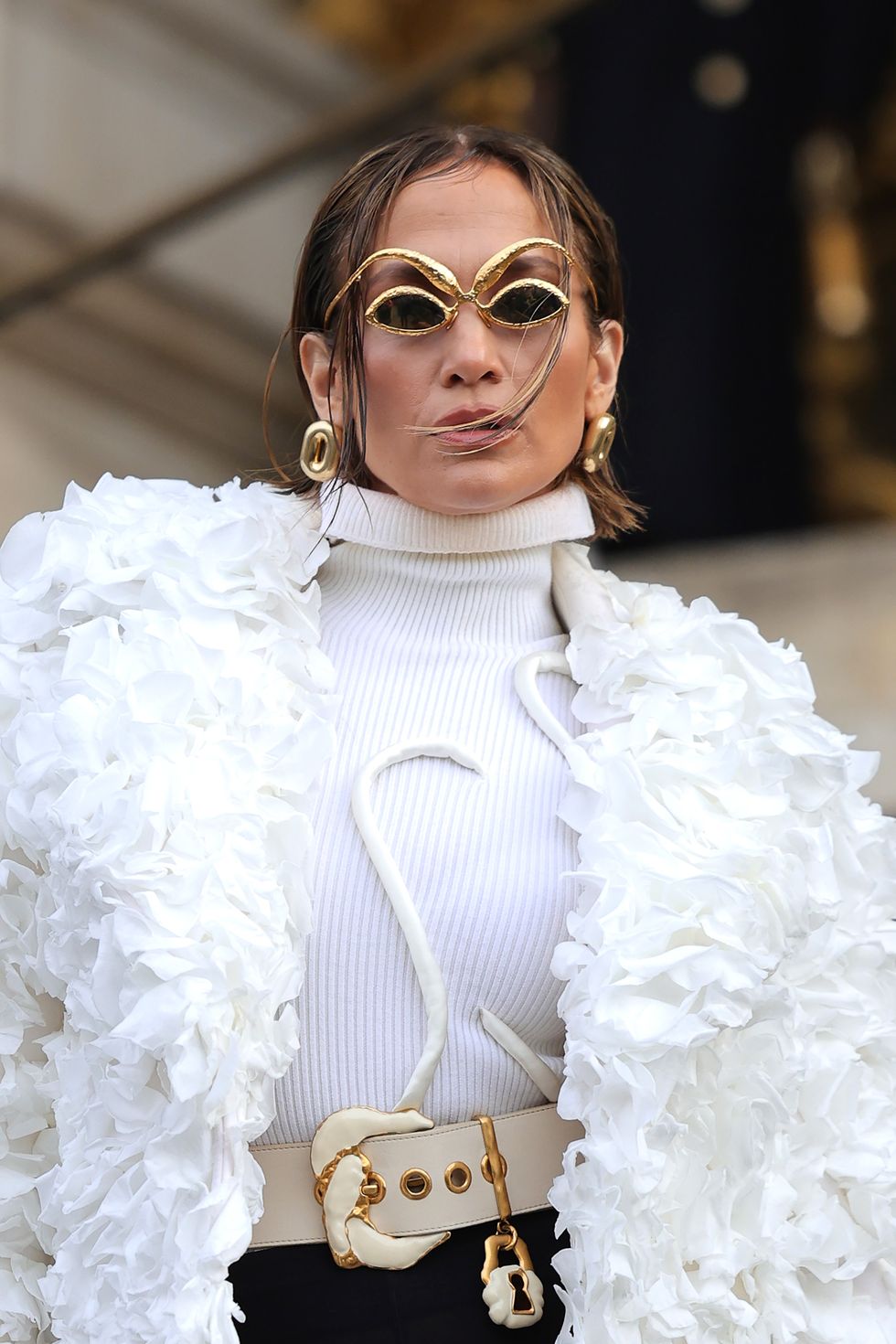 schiaparelli  outside arrivals paris fashion week haute couture springsummer 2024