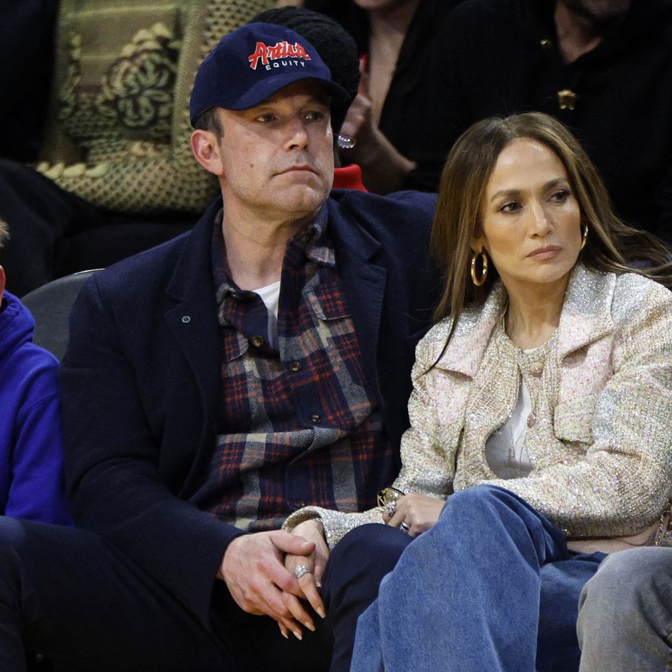 ben affleck and jennifer lopez at the los angeles lakers game