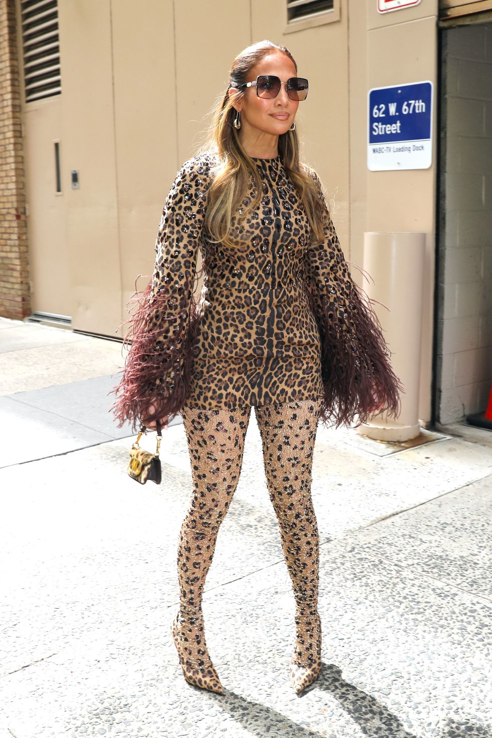 J.Lo Steps Out in NYC Wearing Head-to-Toe Leopard Print