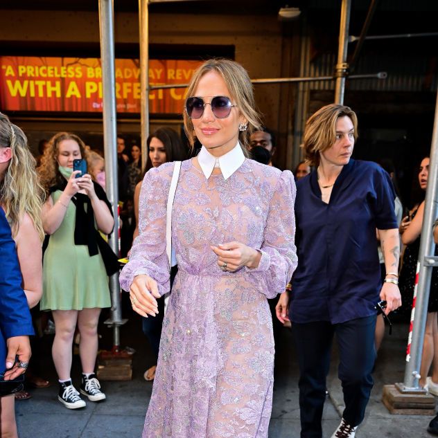 Jennifer Lopez Is a Total Showstopper in Her Jaw-Dropping See-Through Lilac  Dress