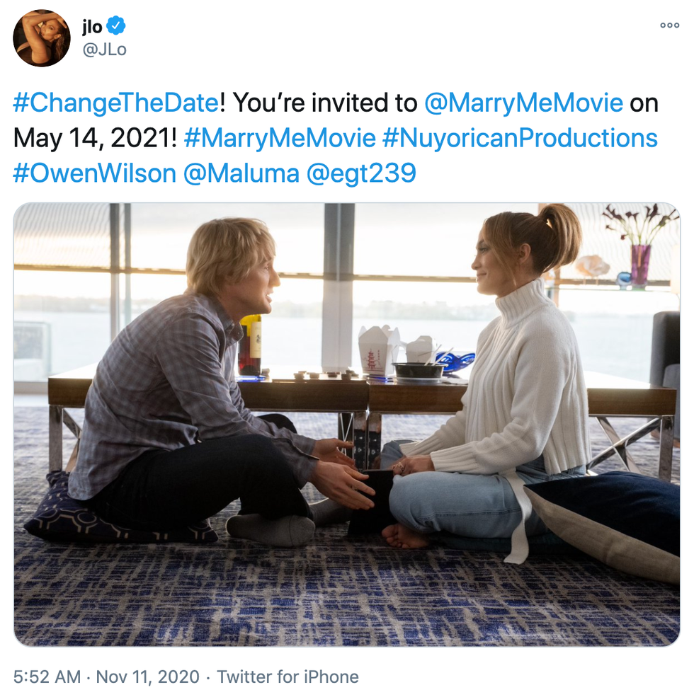 How to Watch J. Lo, Owen Wilson's Rom-Com 'Marry Me' for Free Online – The  Hollywood Reporter