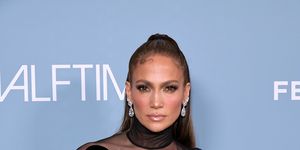 Jennifer Lopez Paired a Lacy, Barbiecore-Approved Bra With Nothing But a  Silky Pink Robe