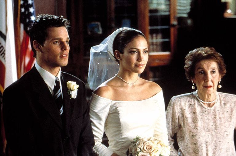 Was Meghan Markle's dress inspired by Jennifer Lopez in The Wedding ...