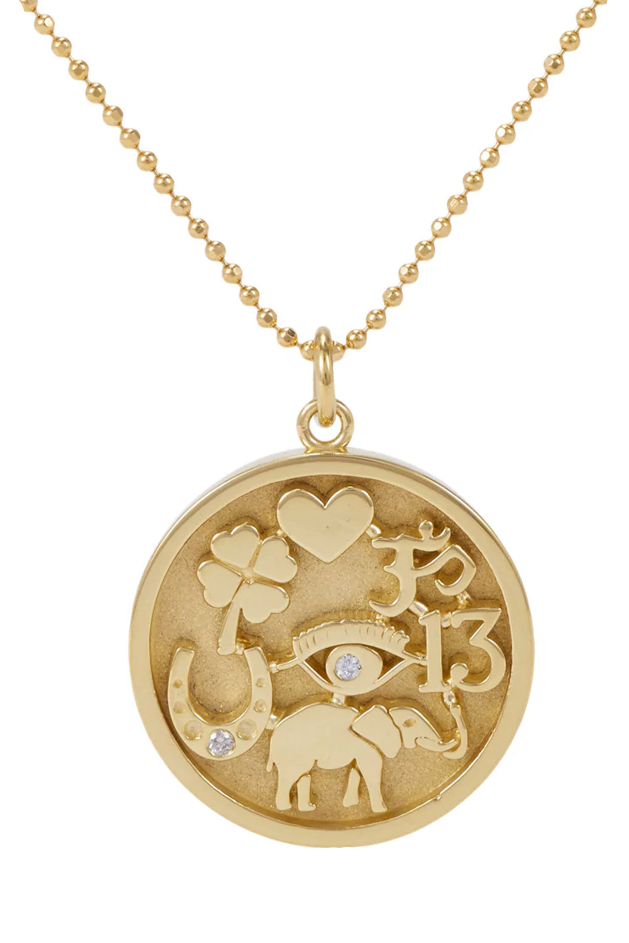 Gold medallion hot sale necklace trend