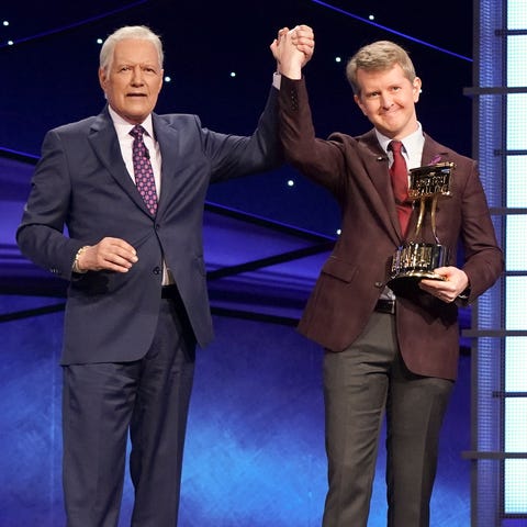 'jeopardy' hosts alex trebek and ken jennings