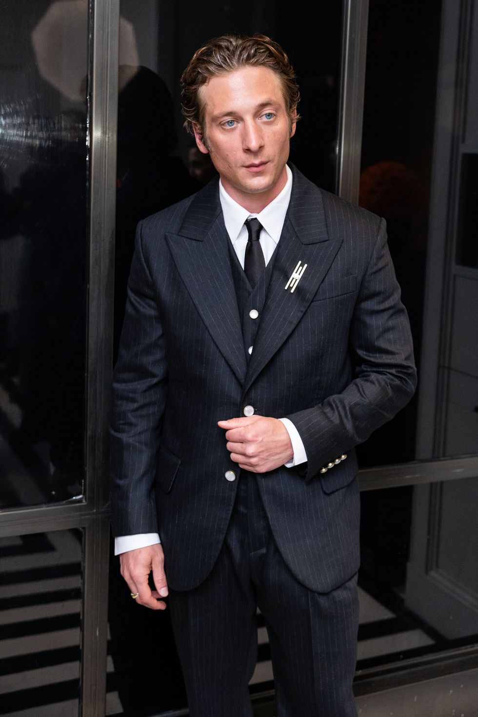 jeremy allen white at the mark hotel: 2025 met gala departures