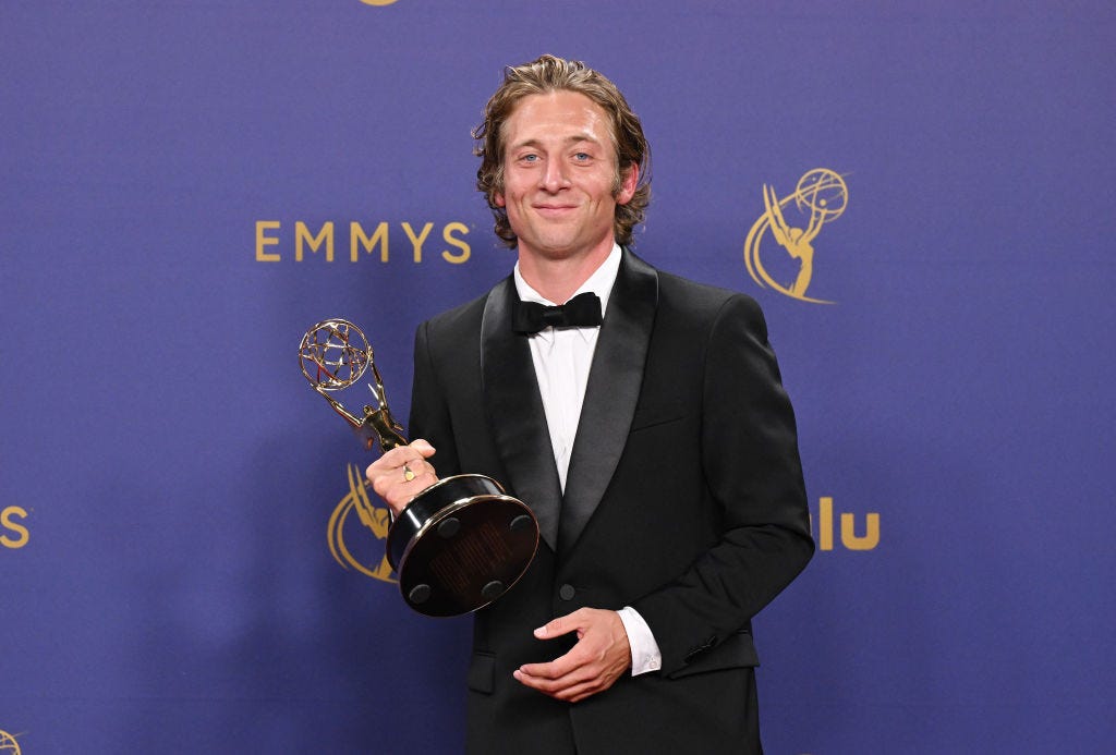 Jeremy Allen White looked very cool at the 2024 Emmys for “The Bear”