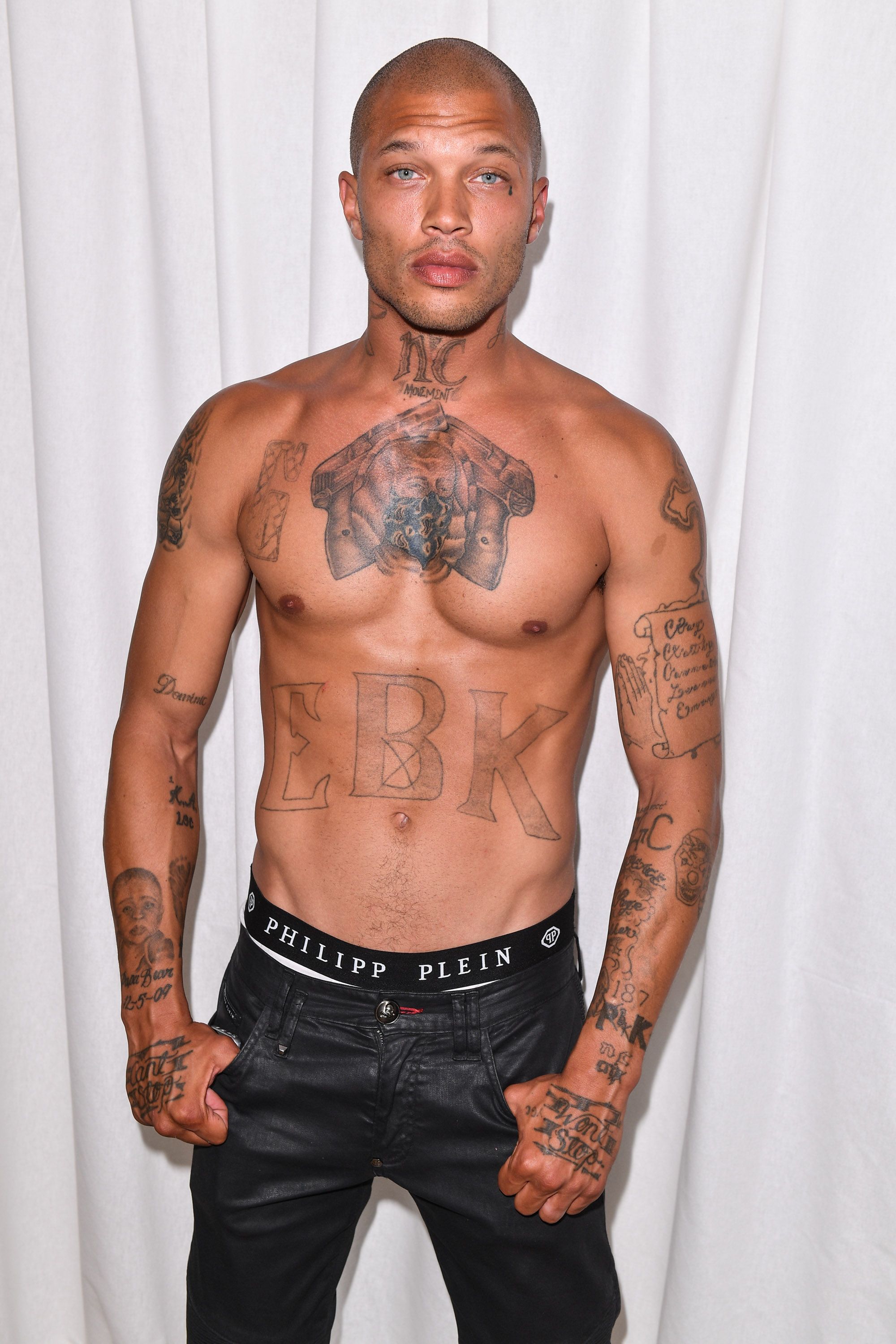 Hot felon Jeremy Meeks shows off his tattoos in Cannes  Daily Mail Online