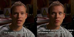 Jeremy in Peep Show talking about feminism