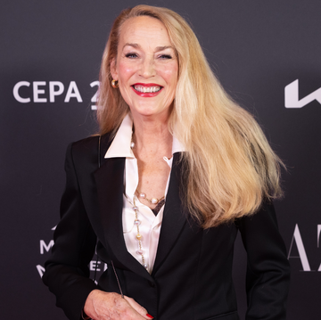 Jerry Hall out-blowdries model daughter Georgia with high volume hair makeover jerry hall hair makeover